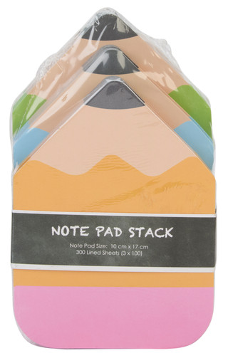 Thumbnail 1: VOTUM 3 Pk Pencil-Shape Note Pad Stack 