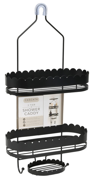 Thumbnail 1: Cascata 3 Tier Scalloped Shower Caddy 