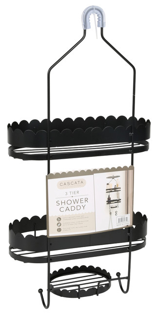 Thumbnail 2: Cascata 3 Tier Scalloped Shower Caddy 