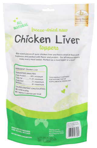 Thumbnail 2: Fieldcrest Farms 12 oz Freeze Dried Raw Chicken Liver Toppers 