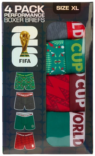 Thumbnail 1: FIFA 4 Pk Mexico Performance Boxer Briefs 