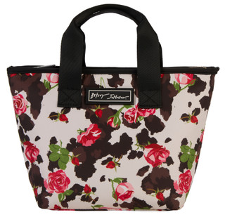 Thumbnail 1: Betsey Johnson Cow & Rose Print Lunch Tote Bag 