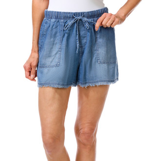 Thumbnail 1: Truth by Republic Women's 4 Pocket Tie Waist Frayed Hem Shorts 