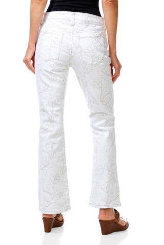 Thumbnail 2: RACHEL ROY Women's Floral Embroidered 5 Pocket Boot Cut Jeans 