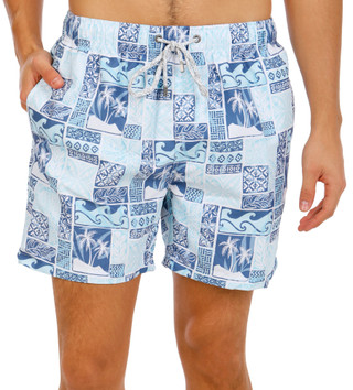 Thumbnail 1: The Endless Summer Men's Printed Volley Swim Trunks 