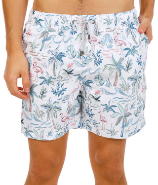 Thumbnail 1: The Endless Summer Men's Printed Volley Swim Trunks 