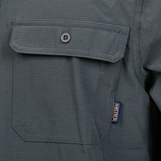 Thumbnail 2: Smith's Workwear Men's Short Sleeve Grid Stretch Button Down Shirt 