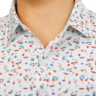 Thumbnail 2: Southern Palms Men's Short Sleeve Printed Polo 