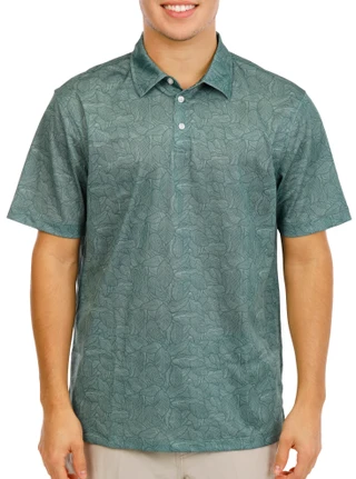 Thumbnail 1: Southern Palms Men's Short Sleeve Printed Polo 