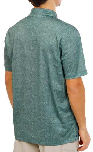 Thumbnail 3: Southern Palms Men's Short Sleeve Printed Polo 