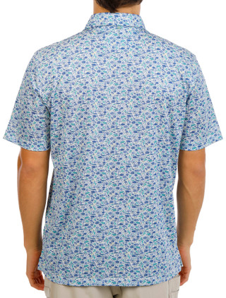 Thumbnail 3: Southern Palms Men's Short Sleeve Printed Polo 
