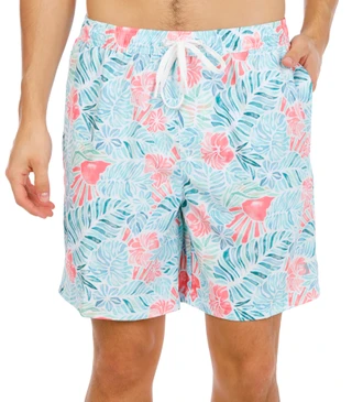Thumbnail 1: REEL LEGENDS Men's Print Volley Cabana Swim Shorts 