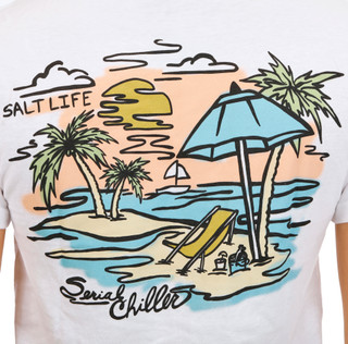 Thumbnail 3: Salt Life Men's Short Sleeve Chillers Paradise Graphic Tee 