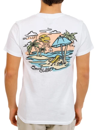 Thumbnail 1: Salt Life Men's Short Sleeve Chillers Paradise Graphic Tee 