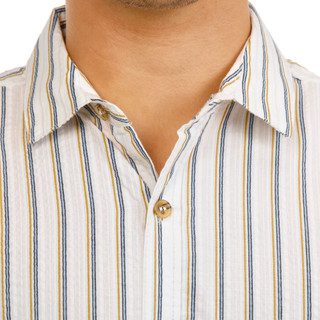 Thumbnail 2: Ike Behar Men's Short Sleeve Striped Button Down Shirt 