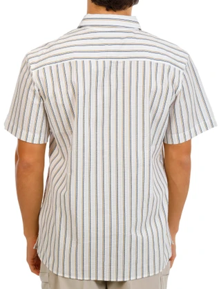 Thumbnail 3: Ike Behar Men's Short Sleeve Striped Button Down Shirt 