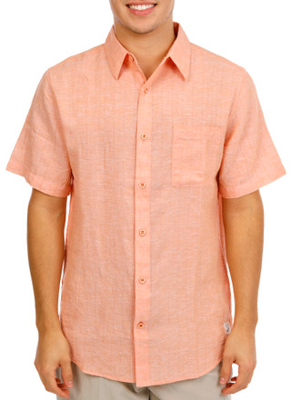 Thumbnail 1: Weatherproof Vintage Men's Short Sleeve Solid Windowpane Button Down Shirt 