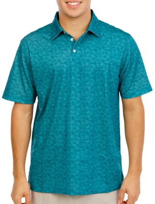 Thumbnail 1: Southern Palms Men's Short Sleeve Printed Polo 