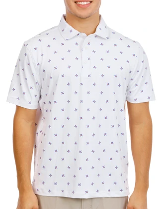Thumbnail 1: Kenneth Cole Men's Short Sleeve Printed Golf Polo 