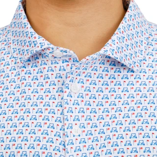 Thumbnail 3: Kenneth Cole Men's Short Sleeve Printed Golf Polo 