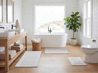 Thumbnail 6: Madison Park Sanctuary Cotton Woven Bath Rug 