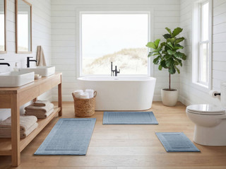 Thumbnail 6: Madison Park Sanctuary Cotton Woven Bath Rug 