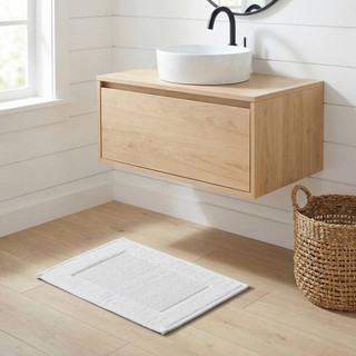 Thumbnail 1: Madison Park Sanctuary Cotton Woven Bath Rug 