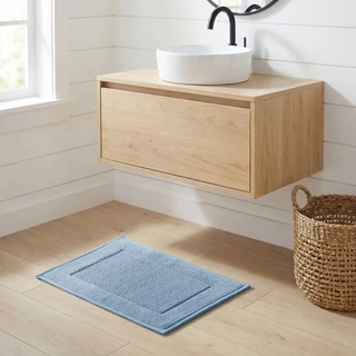 Thumbnail 4: Madison Park Sanctuary Cotton Woven Bath Rug 
