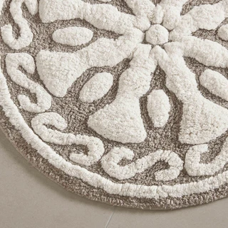 Thumbnail 2: Madison Park Casablanca Medallion Cotton Tufted Bath Rug 