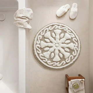 Thumbnail 3: Madison Park Casablanca Medallion Cotton Tufted Bath Rug 