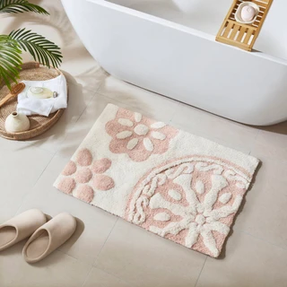 Thumbnail 3: Madison Park Casablanca Medallion Cotton Tufted Bath Rug 