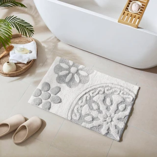 Thumbnail 5: Madison Park Casablanca Medallion Cotton Tufted Bath Rug 