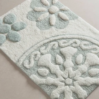Thumbnail 4: Madison Park Casablanca Medallion Cotton Tufted Bath Rug 