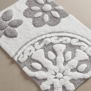 Thumbnail 6: Madison Park Casablanca Medallion Cotton Tufted Bath Rug 