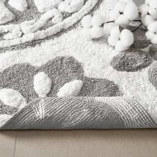 Thumbnail 8: Madison Park Casablanca Medallion Cotton Tufted Bath Rug 