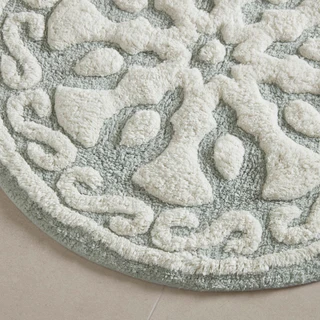 Thumbnail 7: Madison Park Casablanca Medallion Cotton Tufted Bath Rug 