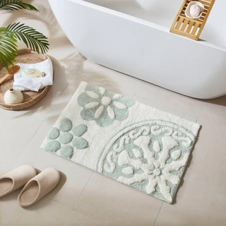 Thumbnail 8: Madison Park Casablanca Medallion Cotton Tufted Bath Rug 
