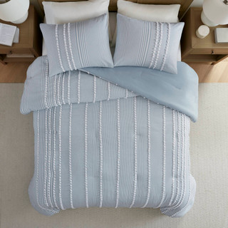 Thumbnail 4: Harbor House Anslee  Cotton Yarn Dyed Comforter Set  
