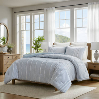 Thumbnail 2: Harbor House Anslee  Cotton Yarn Dyed Comforter Set  