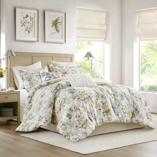 Thumbnail 2: Harbor House Herbal 6 Pc. Cotton Sateen Print Comforter Set 