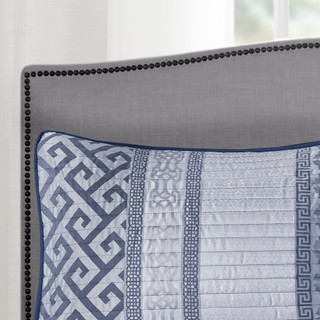 Thumbnail 5: Madison Park Madison Park 4 Pc. Bennett Jacquard Quilt Set  