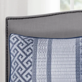 Thumbnail 8: Madison Park Madison Park 4 Pc. Bennett Jacquard Quilt Set  