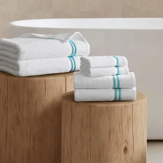 Thumbnail 1: Madison Park Roan Border 6 Pc. Towel Set 