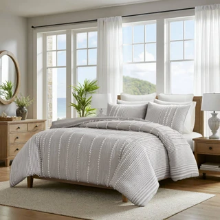Thumbnail 2: Harbor House Anslee Cotton Yarn Dyed Duvet Cover Set 