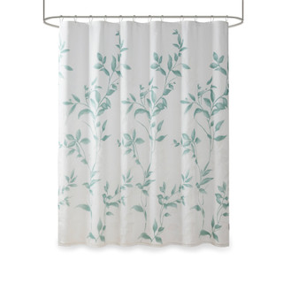 Thumbnail 2: Madison Park Cecily Burnout Floral Shower Curtain 