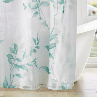 Thumbnail 3: Madison Park Cecily Burnout Floral Shower Curtain 