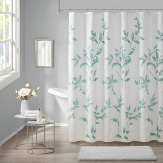 Thumbnail 1: Madison Park Cecily Burnout Floral Shower Curtain 