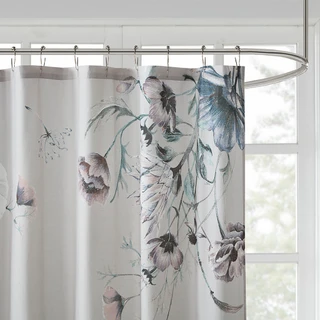 Thumbnail 3: Madison Park Cassandra Printed Cotton Shower Curtain 