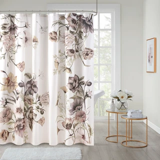 Thumbnail 1: Madison Park Cassandra Printed Cotton Shower Curtain 