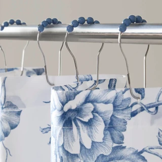 Thumbnail 3: MADISON PARK ESSENTIALS Madison Park Essentials Adele Floral Shower Curtain Set 